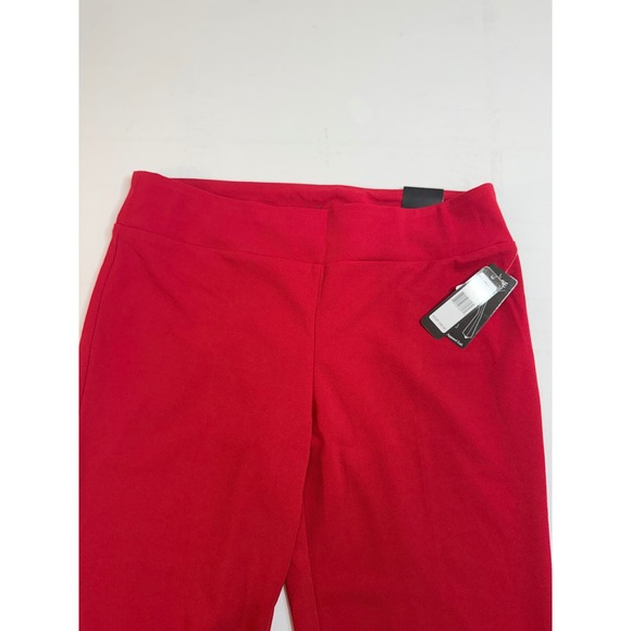 NWT Soho Ltd Red Flare Leg Dress Pants Business XL Pull On Office Stretch Slacks - Picture 4 of 13